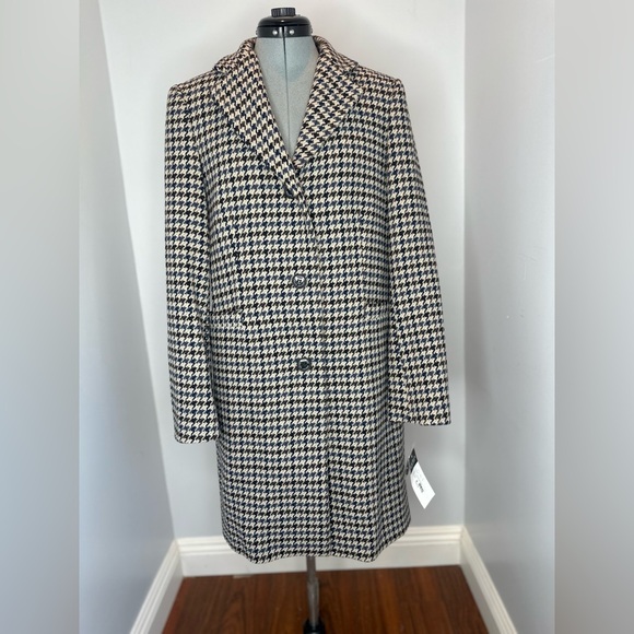 Lauren Ralph Lauren Women's welt pockets reefer Houndstooth Coat - Picture 2 of 11